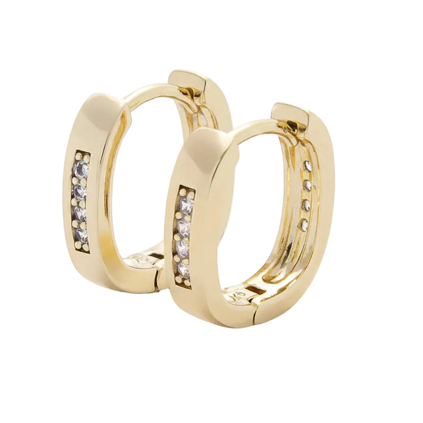 14K Gold Filled Mod Cubic Huggies
