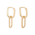 18K Gold Filled Paperclip Huggies